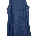 Talbots Vintage  Denim Jumper Overall Dress Petites Size 14 Chambray Midi New Photo 0