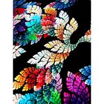 Sleeveless Metallic Multi Color Feathers Print Thin Sheer Above the Knee Dress Photo 5