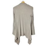 Red Dress Boutique LaJu Gray Waffle Thermal Knit Waterfall Lightweight Cardigan Sweater M Photo 1