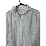 Vintage All Hours Womens White Embroidered Eyelet Shirt Bohemian Cottagecore Photo 1