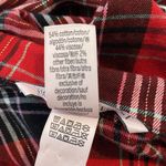 Victoria's Secret Long Sleeve Button Up Red Black Plaid PJ Pajama Top Shirt L Photo 5