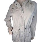 Mossimo Supply Khaki Zip Up and Button Up Hooded Jacket Tan Size L Photo 0