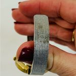 Disney Mickey Mouse Silver & Gold Tone Cuff Bangle Wristwatch NEEDS BATTERY Photo 10