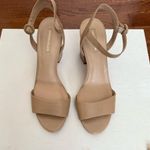 Antonio Melani Nude Minimalist Stiletto Heels with Ankle Strap Photo 1