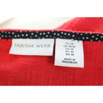 Tabitha Webb  Womens Red Shift Dress Size Medium 3/4 Ruffled Sleeves Pullover Photo 5