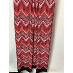 Sandra Darren  Women's Chevron Lined Sleeveless Maxi Dress Black & Pink Size 6 Photo 7