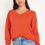 Old Navy Womens Fine Gauze V Neck Lightweight Sweater in Sashimi Coral - Sz L Photo 0