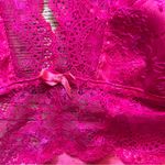 Victoria's Secret Satin Lace Barbie Pink Slip Dress Nightgown Lingerie Size Large Photo 3