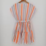 NWT Striped Tiered Mini Dress Vacation Cruise Resort Mediterranean Size XS White Photo 1