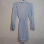 Via Nicci Vintage Delicate Sheer Periwinkle Lace Robe Tie Belt Size S/M Blue Photo 4
