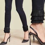 frame denim Frame Le High Byxbee‎ Fringe Hem Black Skinny Jeans Size 25 Photo 1