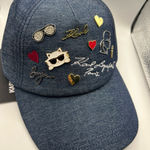 Karl Lagerfeld  Paris Denim Baseball Hat Photo 0