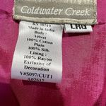 Coldwater Creek ‎ Womens Velvet Blazer Size L Multicolor Floral Embellished Art Photo 14