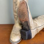 Vintage Marbled Tan Blue Embroidered Cowboy Western Boots Women's Sz 7‎ Photo 5