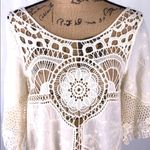 Forgotten Grace  blouse boho crochet cream L Photo 2