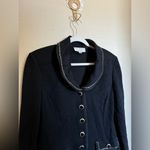 St. John Vintage  Evening by Marie Grey‎ Santana Knit Blazer Jacket Sz 12 Black Photo 2