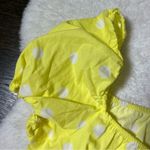 ZARA  Yellow Polka Dot Puff Sleeve Crop Top Photo 3
