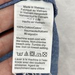 J.Crew Top Womens 0 Funnel Neck in Blue Chambray Cotton Raw Hem back Photo 4