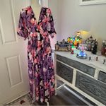Women’s boutique floral boho split thigh maxi dress size XL Pink Photo 2