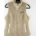 Patagonia  Womens Vest Jacket Beige Los Gatos Full Zip Fleece Outdoor Cozy Medium Photo 5