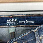 Soho New York Curvy Bootcut Leg Jeans Womens 0P Blue Cotton Dark Wash Low Rise Photo 2