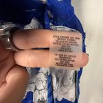 Elie Tahari  Trixie Ruffle Blue and White Floral Textured Sleeveless Blouse Photo 9