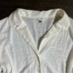 Banana Republic Short Sleeve Linen Resort Shirt in Iced Vanilla Photo 2