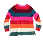 Lane Bryant Plus Size Striped Sweater 14/16 Multicolor Crewneck Holiday Knit Photo 3