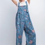 easel  Floral Baggy Oversized Overalls Photo 3