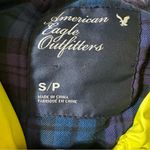 American Eagle  Outfitters women's size small neon green puffer vest with hood Photo 4