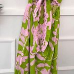 Peach Love California Peach Love Boutique Ric Rac Trim Back Tie Maxi Dress Olive/Pink Size M Photo 5