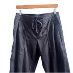 Vintage Black Lounge Pants Quiet Luxury 90s Y2K Drawstring Lightweight Size M Photo 1