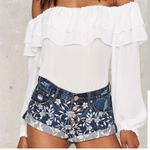 1st Kiss Denim Floral Distressed Short Photo 1