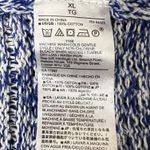 Gap Women's Marled Sleeveless Sweater Crew Neck Size XL Blue White 100% cotton Photo 5