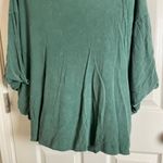 easel  Mineral Washed Gauze Loose Fit Top In green size large Photo 7