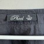 Phool Women’s Cotton Front Tie Blouse Top Tunic Black Size XL Cotton 3/4 Sleeve Photo 1