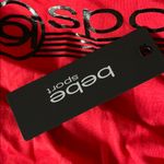 Bebe NWT  Sport Striped Tee In Hibisus Soft Photo 4