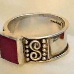 Sterling Silver Vintage Carnelian Filigree Cocktail Ring Photo 2