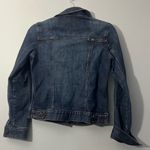 Old Navy  Denim Jean Jacket Dark Blue 4 Pockets Button Front Button Cuff sz small Photo 1