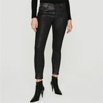 AG Adriano Goldschmied NWT The Farrah High-Rise Skinny Shimmer Black Jeans, 33 Photo 2