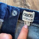 ASOS  Blue Denim Zipper Back Mini Skirt Size 6 Photo 4