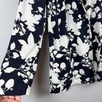 Talbots  Blazer Jacket Women's 1X Plus Navy White Floral One Button Front Career Photo 3