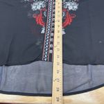 Chico's Bedazzled Floral Tunic Top Dark Romantic Sheer Size 2 Medium 12/14 Photo 12