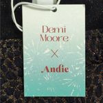 ANDIE Demi Moore x  The Tropez Bottom Black Gold Swimwear Bathing Suit Size M New Photo 9