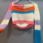 SheIn Multicolor Knit Cropped Sweater Photo 0