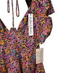 For Love & Lemons NWT Pink Orange Floral Claude Mini Dress Size Small Photo 5