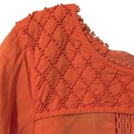 Free People Free‎ People orange coral beaded peasant blouse XS Photo 3