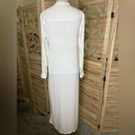 Summersalt  Effortless Swim Coverup Dress Long White Button Front Size Small Photo 4