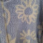 Urban Outfitters Outfitters Light Blue with White Flowers Full Zip Fleece Jacket Size XS Photo 1