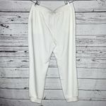 Badgley Mischka NWT Sz XL White Elastic Waistband French Terry Jogger Sweatpants Photo 2